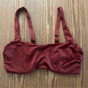 Athlete Aqua Luxe Copper Brown Bikini Top Size 34 D / DD